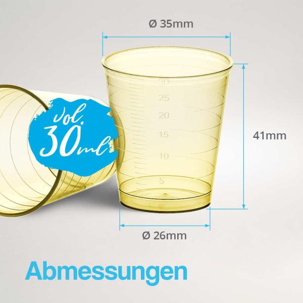 Mischbecher versch. Farben 30 ml