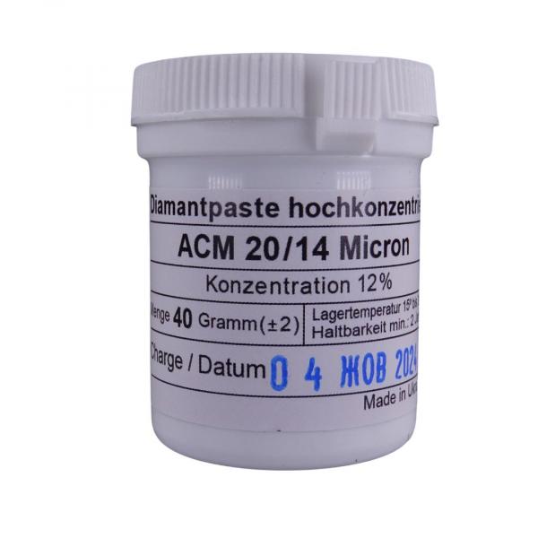 Diamantpaste hochkonzentriert 20/14 Micron / 12 % / 24 Karat  --- 40 Gramm