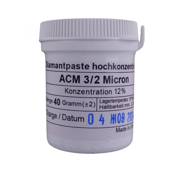 Diamantpaste hochkonzentriert 3/2  Micron / 12 % / 24 Karat  --- 40 Gramm